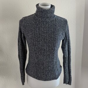 Sundance Ribbed Cotton and Silk Turtleneck Sweater